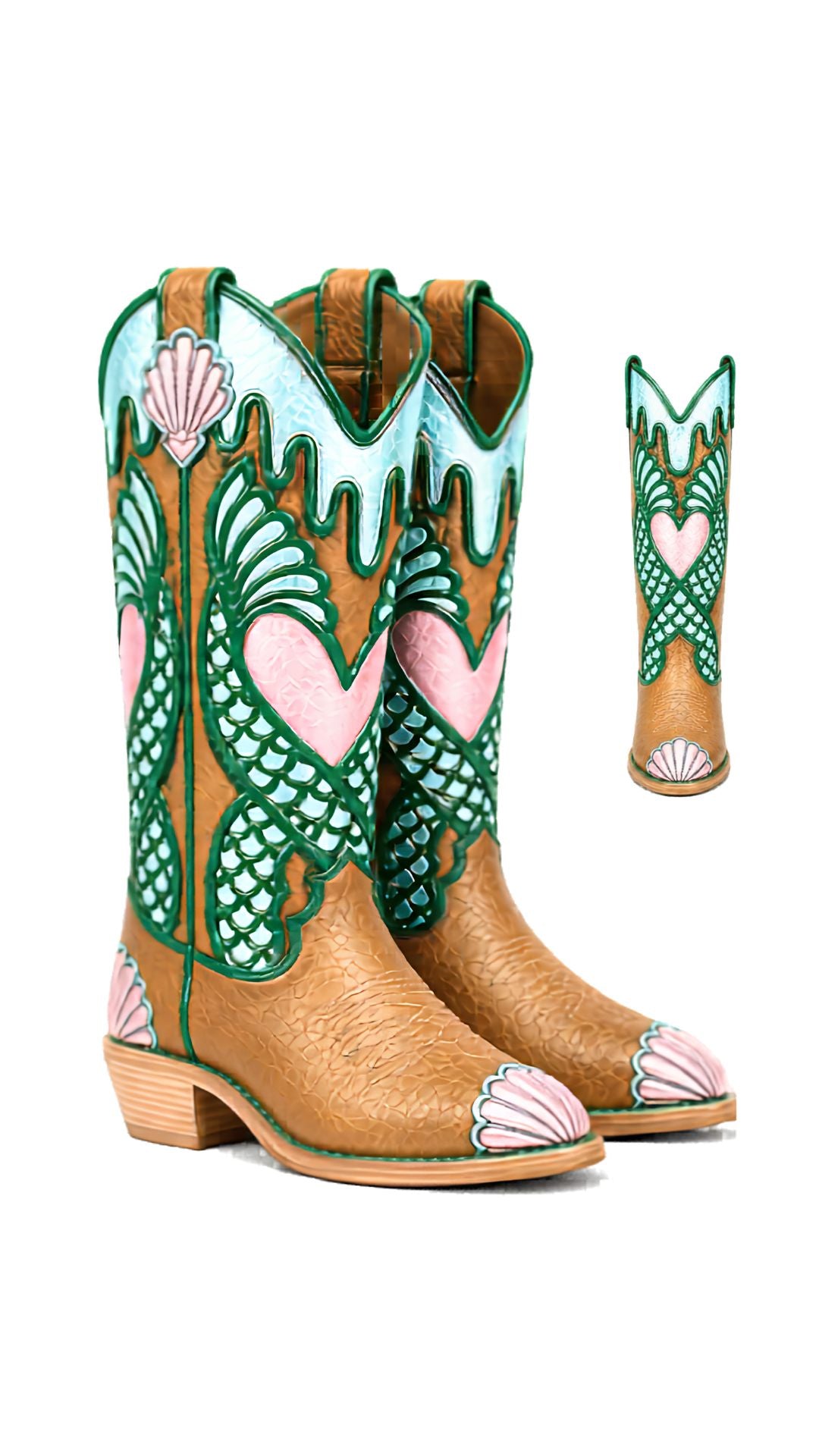 Serena Mermaid Western Bright Boot