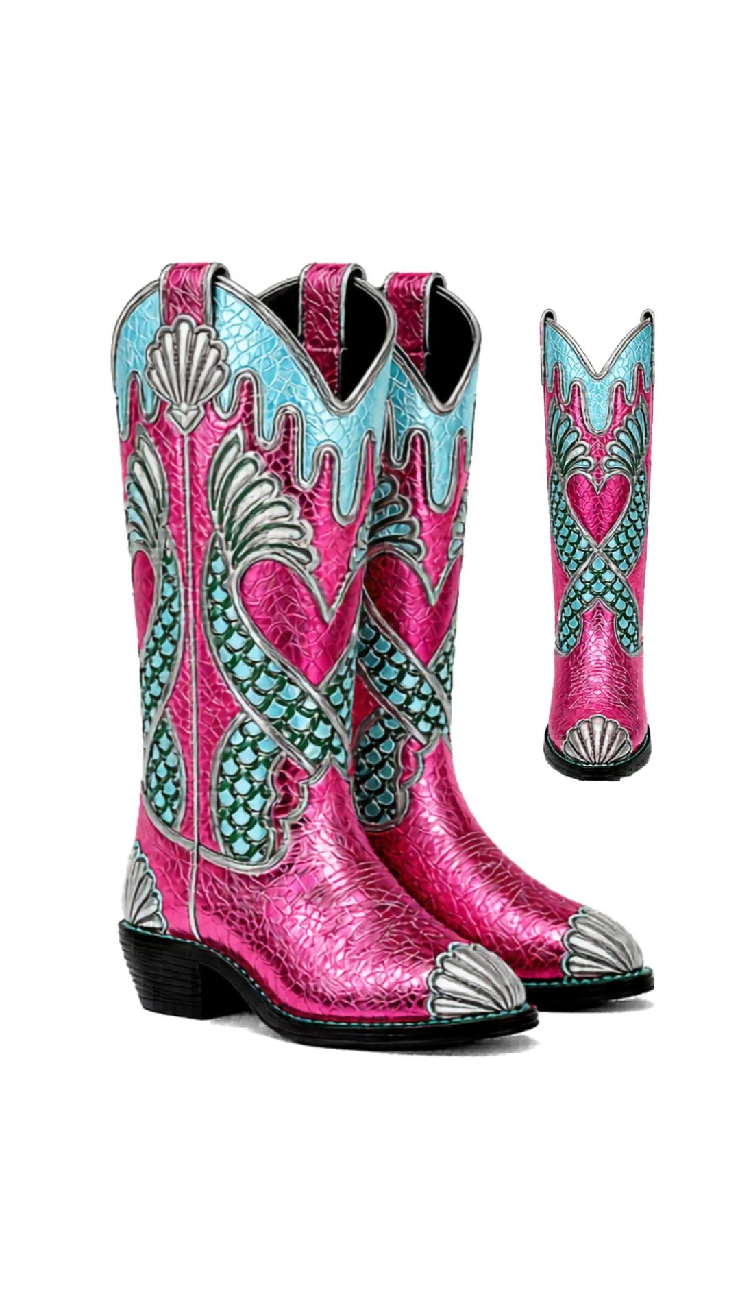 Serena Mermaid Western Bright Boot